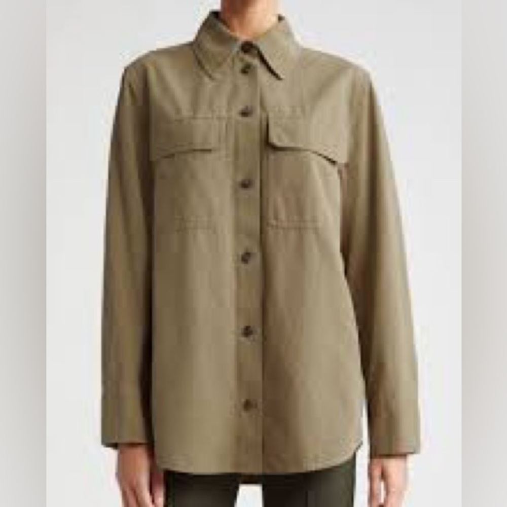 Vince Women's Washed Cotton button down Shirt Jacket medium